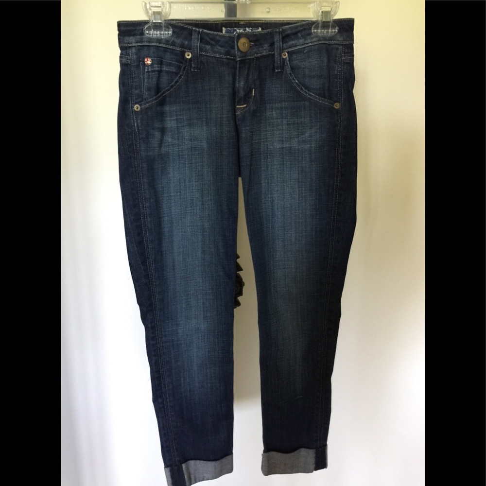 Hudson Jeans crop skinny jeans with cuff hem